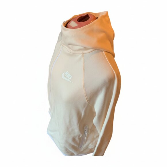 NIKE - Tech Fleece Cape asymmetrical Full-Zip Hoodie Jacket - Creme - Medium - Picture 2 of 13